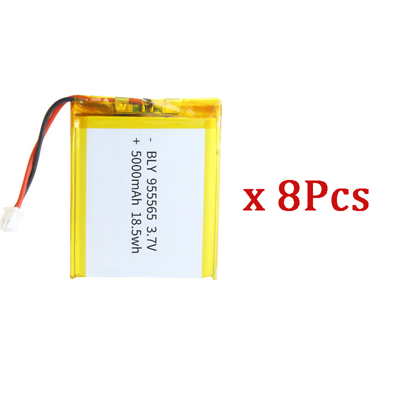 Batteria Al Litio Polimerica 3.7V 5000mAh RAEWSTCO – Ricaricabile Con Connettore JST Per Progetti Fai-da-Te E Sostituzione