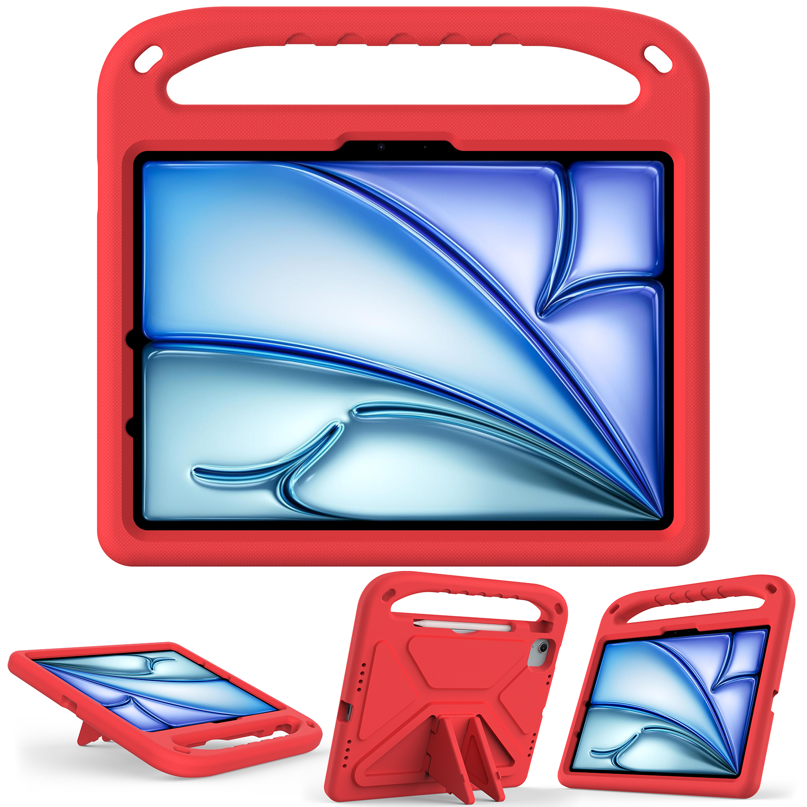 Coque pour Apple iPad Air /Air 2 /Pro 9.7 /iPad 9.7 / iPad 9.7 A1673 A1674 A1675 A1566 A1567 étui de protection pour tablette: Seventeen / Rouge
