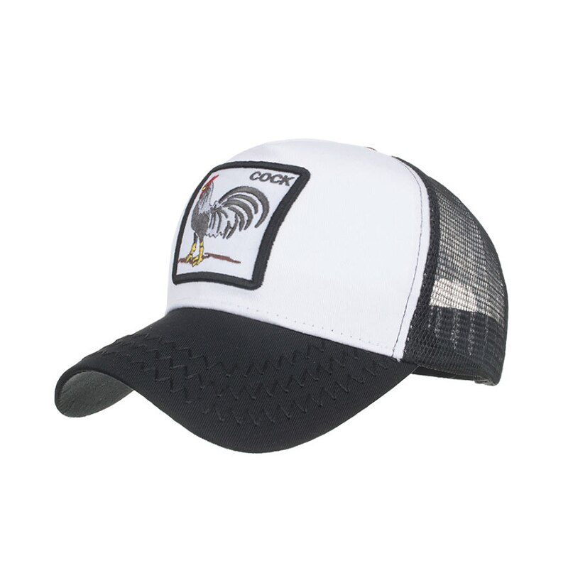 Gorra de béisbol transpirable con bordado de animales para hombre y mujer, gorro de béisbol con malla transpirable, unisex, XD88