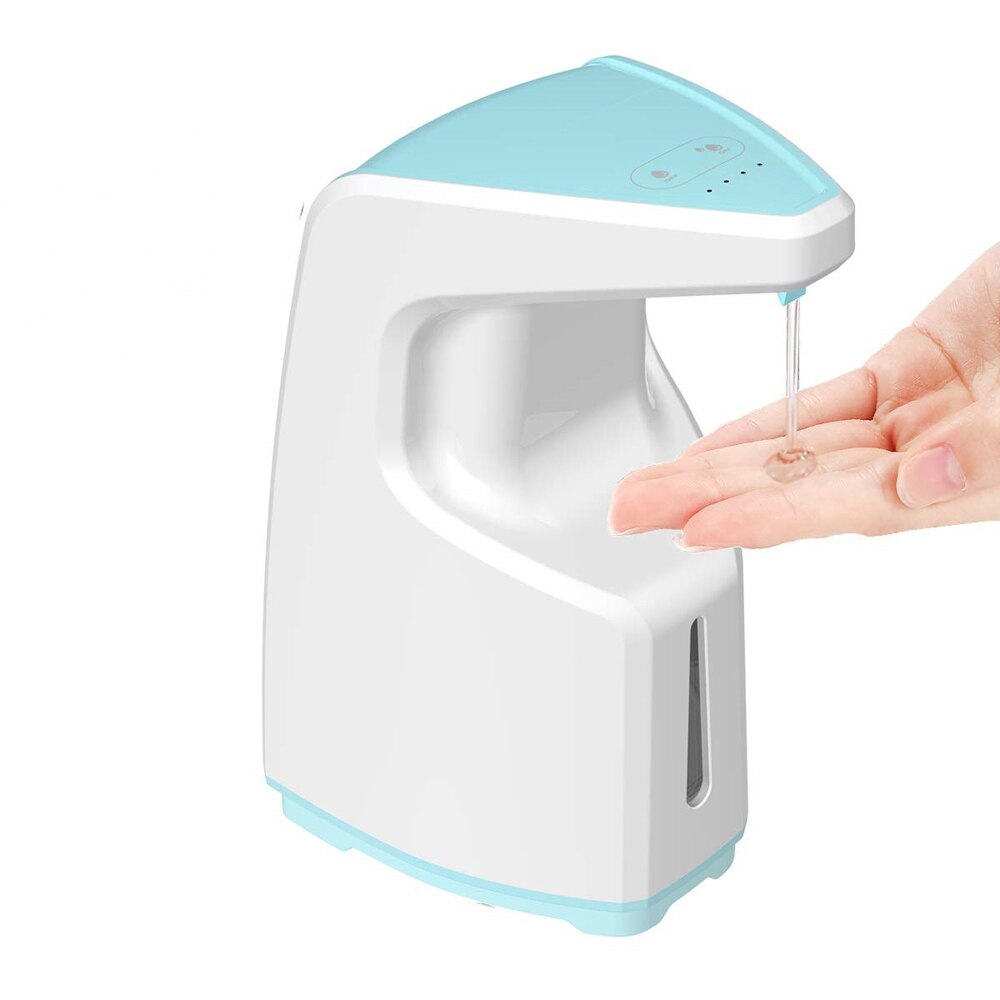 Såpedispenser smart sensor såpeskum veggmontert berøringsfri infrarød automatisk såpedispenserpumpe for kjøkken bad: Blå 450ml