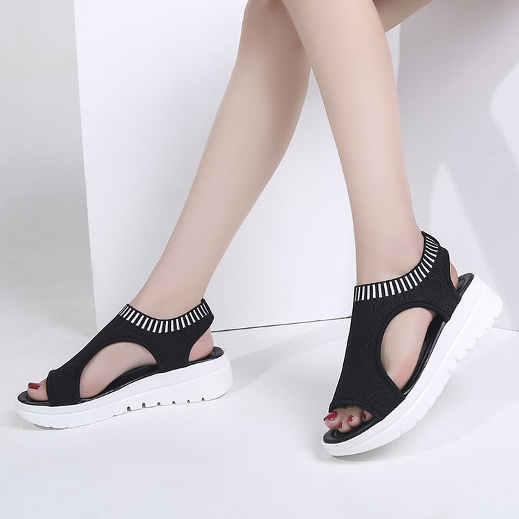 Vrouwen Sandalen Voor Ademend Comfort Winkelen Dames Wandelschoenen Zomer Platform Zwarte Sandaal Schoenen platform 11