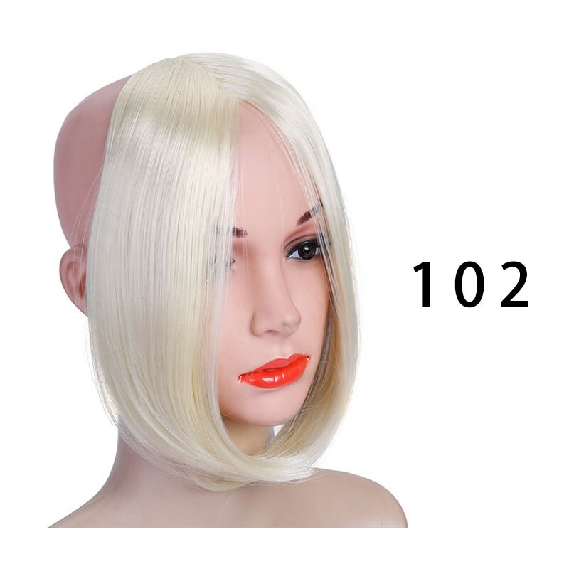 TALANG Long Bangs Clip In on Front Hair Bang Side Fringe Hair Extension Natural Synthetic Bangs Hair Accessories for Women: L6-27