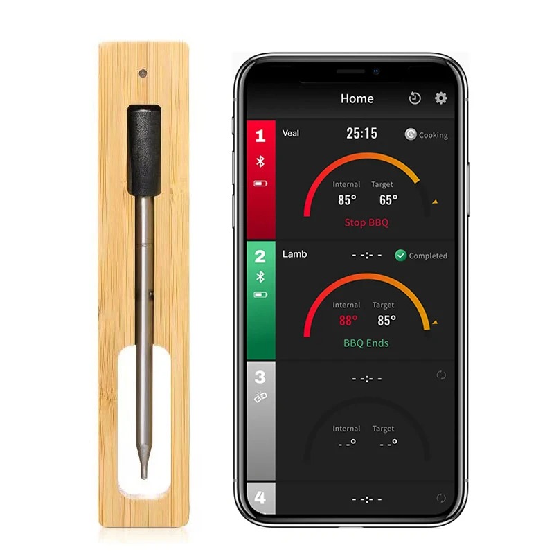 termómetro inalámbrico para carne y alimentos, herramienta de cocina para horno, parrilla, barbacoa, bistec, Bluetooth, medidor de temperatura, accesorios para barbacoa