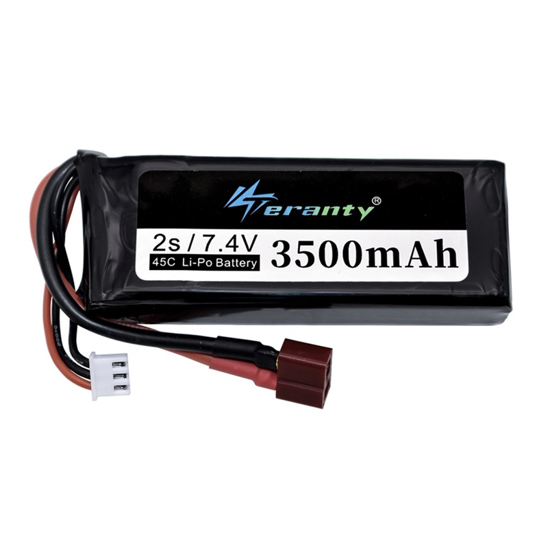 Batterie für wltoys 7,4 2s 3500 v mah wiederauf ladbare lipo batterie und ein ladegerät für wltoys rc auto boot lipo batterie: Gold