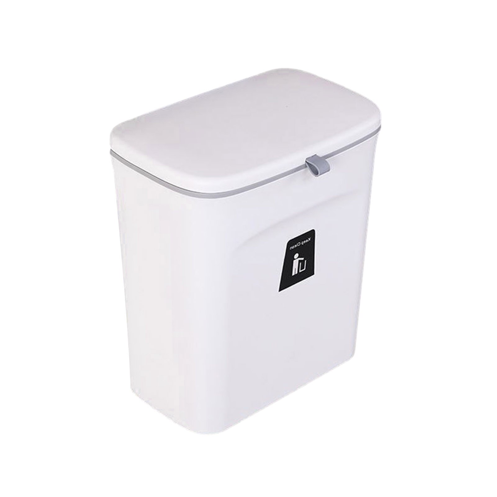 Trash Can Kitchen Hanging Kitchen Trash Basket Sealed Trash Can With Lid Household Kitchen Supplies Food Waste Compost Bin: White