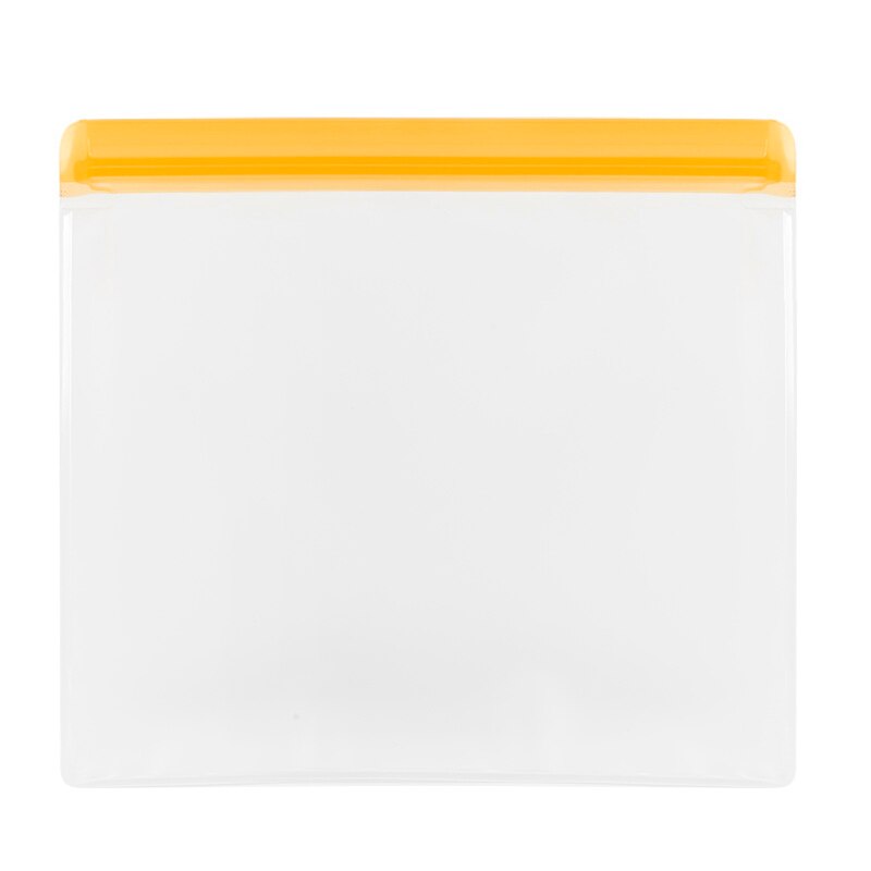PEVA Food Storage Containers Reusable Silicone Fresh Bags Moistureproof Refrigerator Vacuum Sealed Bag For Sandwich Snack Fruits: 3 Orange