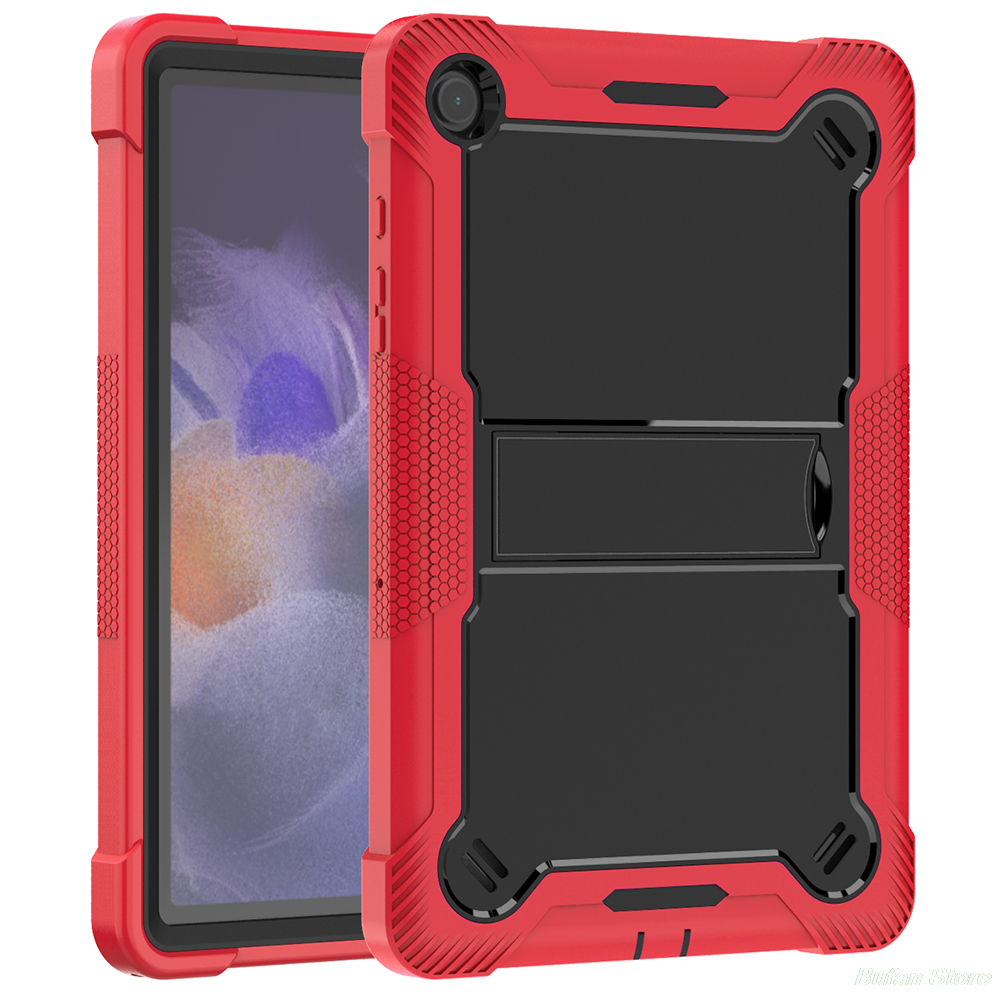 apply to iPad 9.7 inch 6th A1893 A1954 A1822 A1823 Anti fall armor protective shell with bracket tablet case: 7 / Red