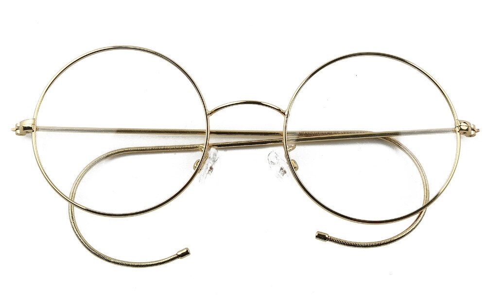 47mm Agstum Antique Vintage Round Glasses Wire Rim Eyeglasses Spectacles Prescription Optical Rx