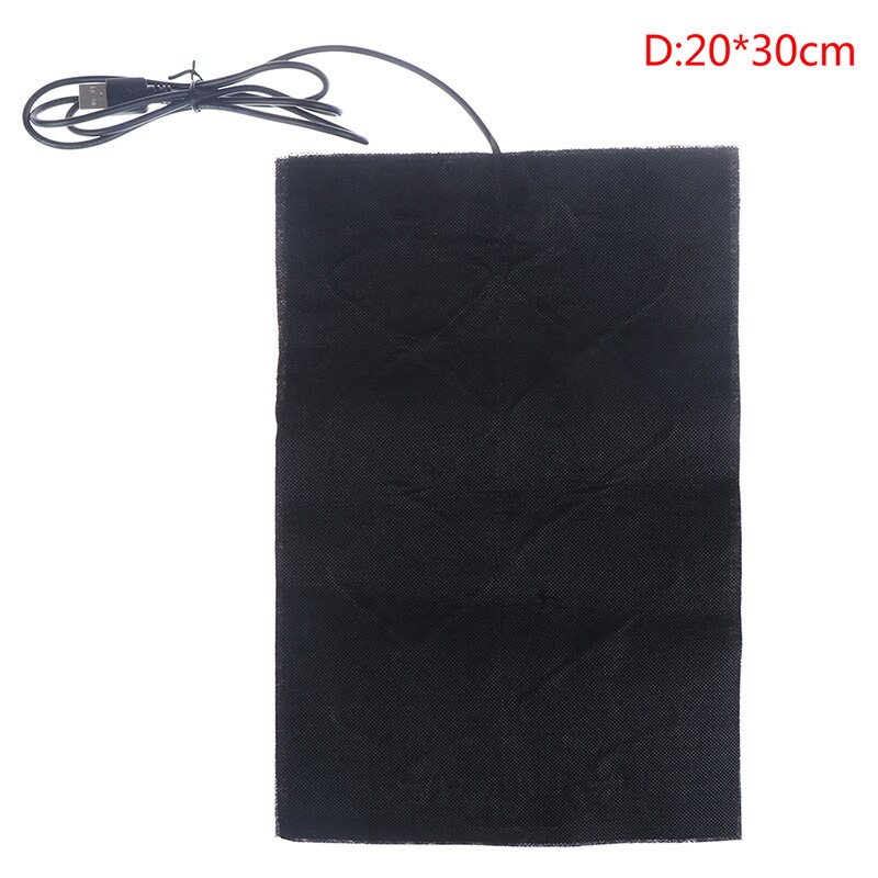 5V Carbon Fiber Heating Pad Hand Warmer USB Heating Film Electric Winter Infrared Fever Heat Mat 1/4PCS: D 1PCS