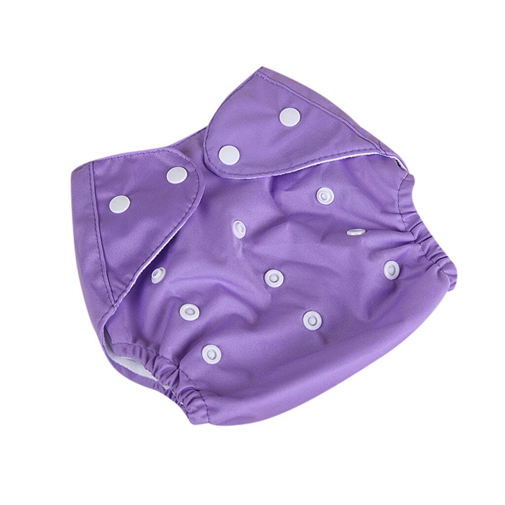 Baby kid Newborn Reusable Nappies Adjustable Diaper Washable Cloth Diaper: Purple 