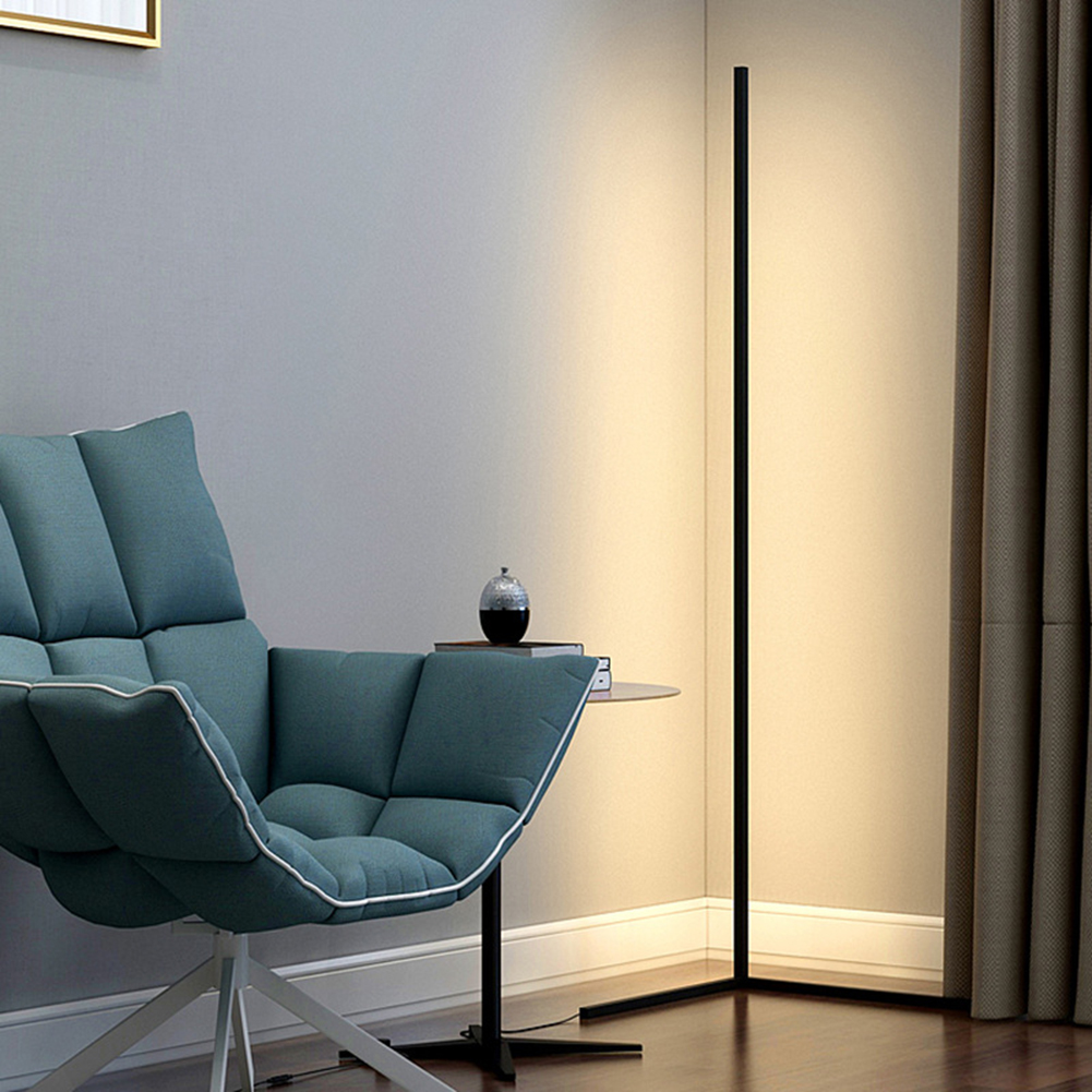 Nordisk hjørnegulvlampe moderne enkel led-gulvlampe til stue soveværelse atmosfære stående lampe indendørs belysning indretning