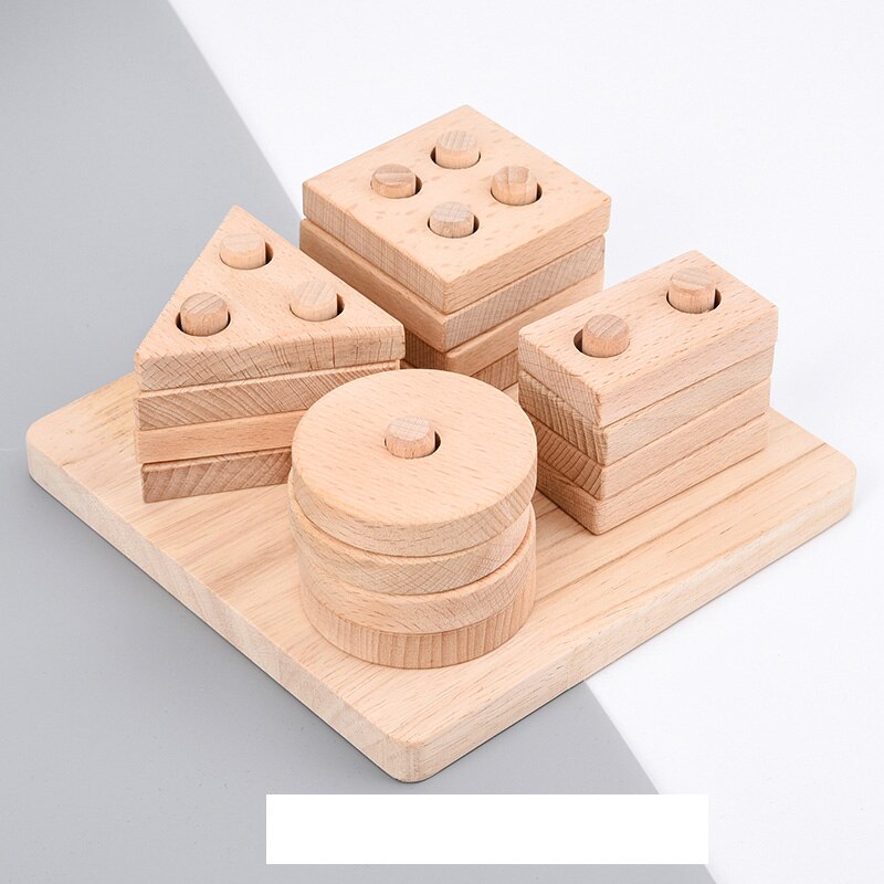 JaheerToy Baby Math Montessori Educational Toys for Children Color Classification Wooden Kids Boys