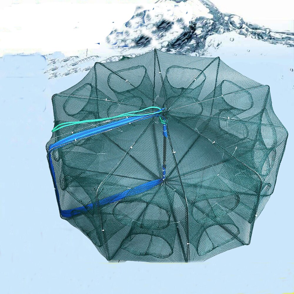 6/8/10/12/16 Hole Fishing Net/Fishing Gear/Cage Foldable Crayfish Catcher Casting/Fishnet Crab/Crayfish/Shrimp/Smelting/Eel Trap