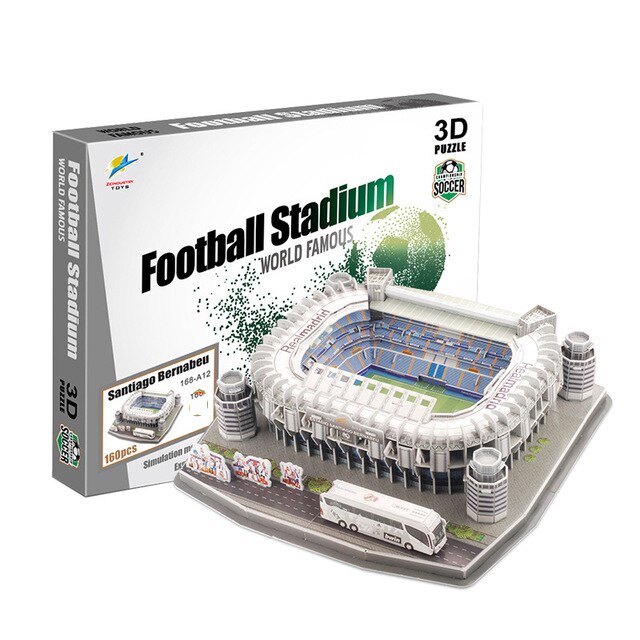 Fodbold 3d stadion fodboldbane model camp nou paper diy legetøj bedste fodbold til drenge børn: 168-12a