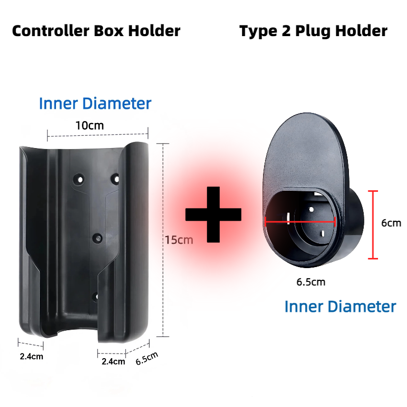 Electric Vehicle Charger Control Box Holder EV Charging Plug Holder Wall-box Holder Easy Install: Blue