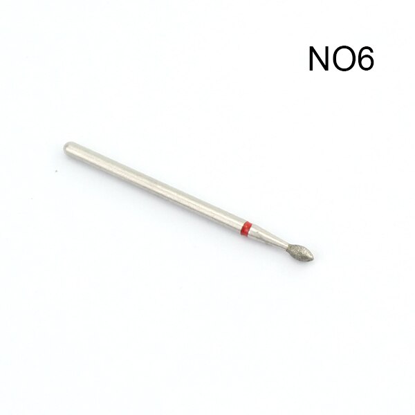 1pcs Milling Cutter Diamond Nail Drill Rotary Bits Milling Cutter For Manicure Burr Cuticle Clean Drill Bit Electric Cutter: NO6