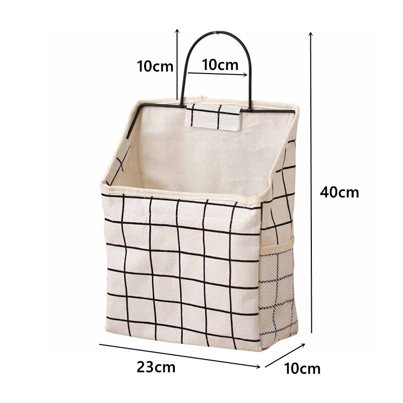 Coton livre débris stockage tenture murale sac de rangement chambre dortoir sac de rangement décor à la maison