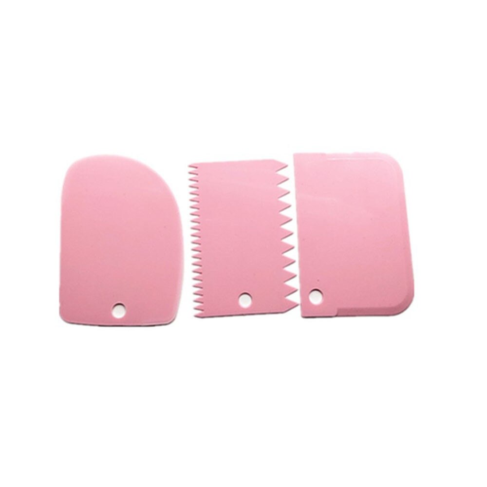 Taart Schraper Plastic Deeg Icing Fondant Schraper Bakken Tools Cake Decorating Keuken Молды Силиконовые: Roze