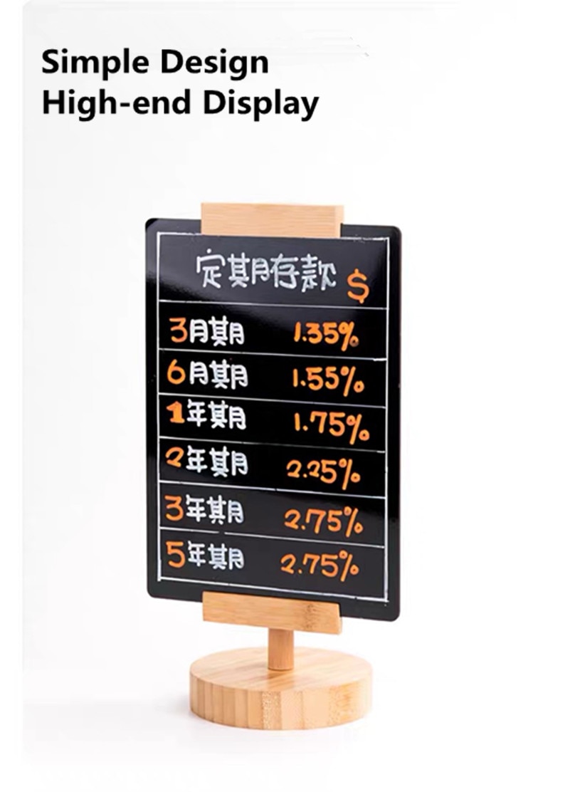 360 Graden Roterende A5 Tafel Kaart Prijs Display Board Bar Restaurant Reclame Herinnering Notice Board Menu Teken Houder Stand: Default Title