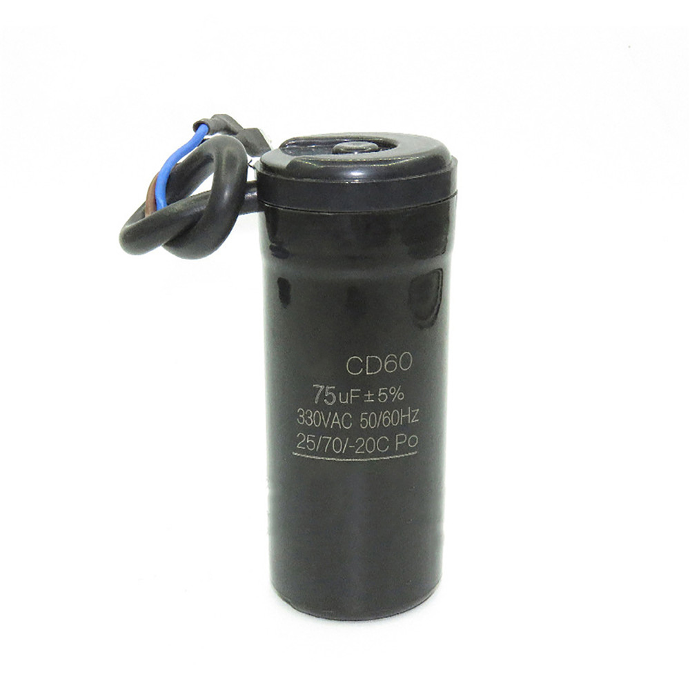 330V AC CD60 Motor Start Condensator 47UF 64UF 75UF 80UF 88-108UF 50HZ 60Hz Koelkast Compressor Start Condensator