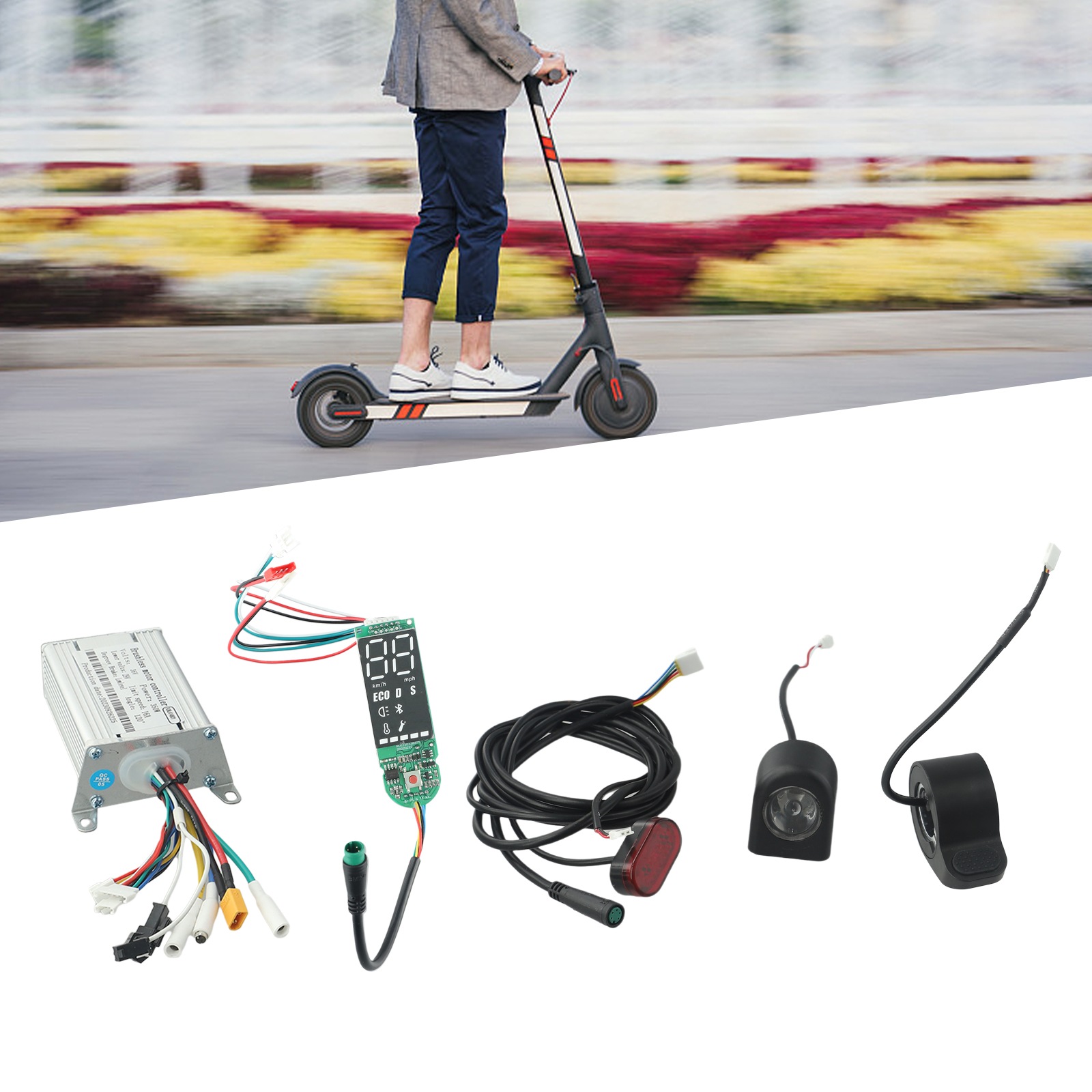 36V 350W Controller Dashboard Beschleuniger Roller Für E-Scooter Controller Dashboard Beschleuniger Roller Ersatzteile Set