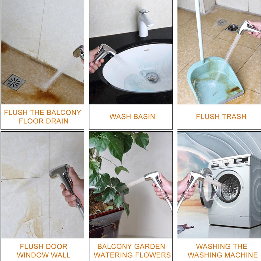 Handheld Bidet Sproeier Set Rvs Hand Bidet Kraan Voor Badkamer Handspuit Douchekop Zelfreinigende Goedkope