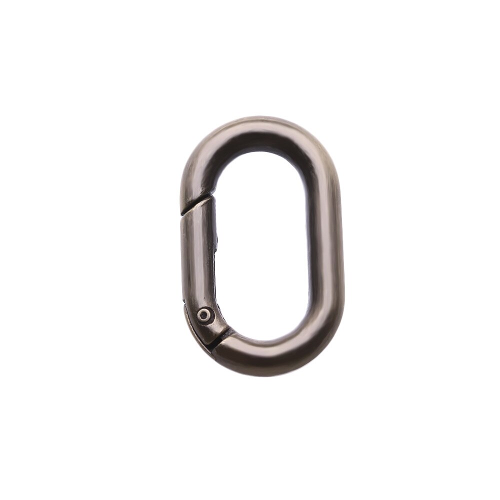 1PC Zinc Alloy Handbag Buckle Plated Gate Spring Oval Ring Buckles Clips Carabiner Purses Snap Hooks Carabiners Bag Accessories: bronze