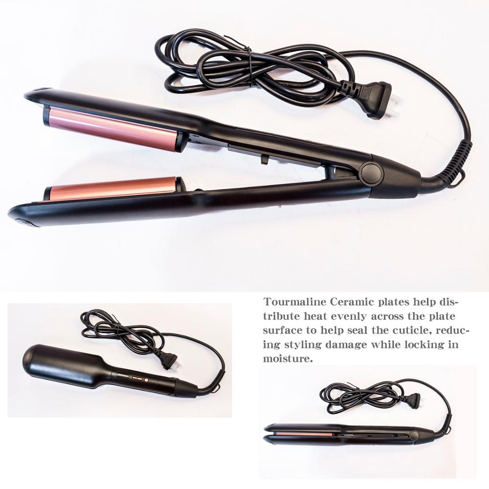 Plancha rizadora de pelo , rizador de pelo de onda profunda, pinzas eléctricas de hierro, corrugación