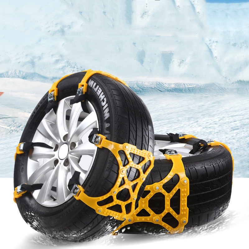 Auto Sneeuw Ketting Dubbele Gesp Sneeuwketting Sneeuw Tire Pees Verdikking Anti-Slip Universele Emergency Sneeuwketting