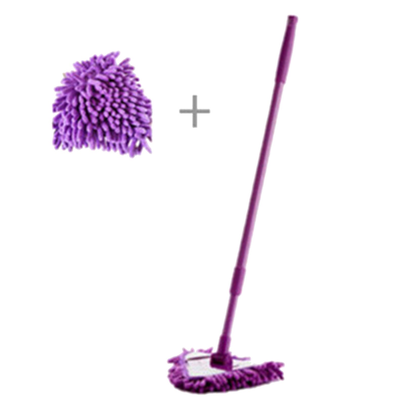 Chenille-mopa de limpieza de coche, práctica, duradera, multiusos, accesorio de limpieza de pared, suelo de cocina y baño: Púrpura