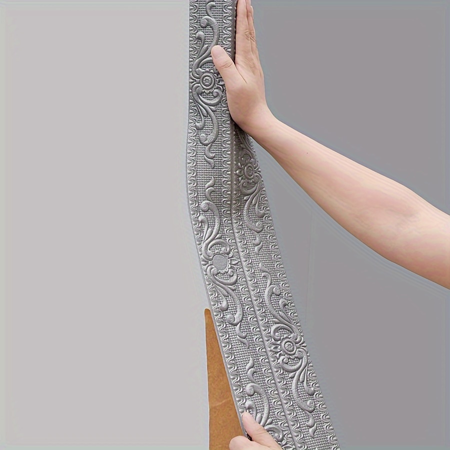 230cm Foam Wall Edge Strip Stickers Can be folded in half Self-Adhesive Waterproof Baseboard Corner Waist Line Sticker HomeDecor