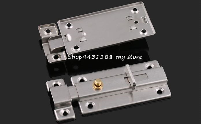 3/4inch Thick stainless steel+Copper push button automatic spring latch lock bathroom door buckle door bolt anti-theft latch