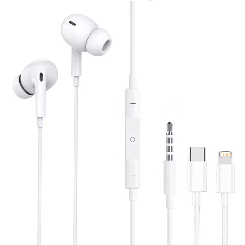 Original kabelgebundene Kopfhörer für Apfel iPhone 16 15 14 13 12 11 Profi Max iPad in-Ohr-Ohrhörer für Blitz USB-C 3,5 mm Kopfhörer