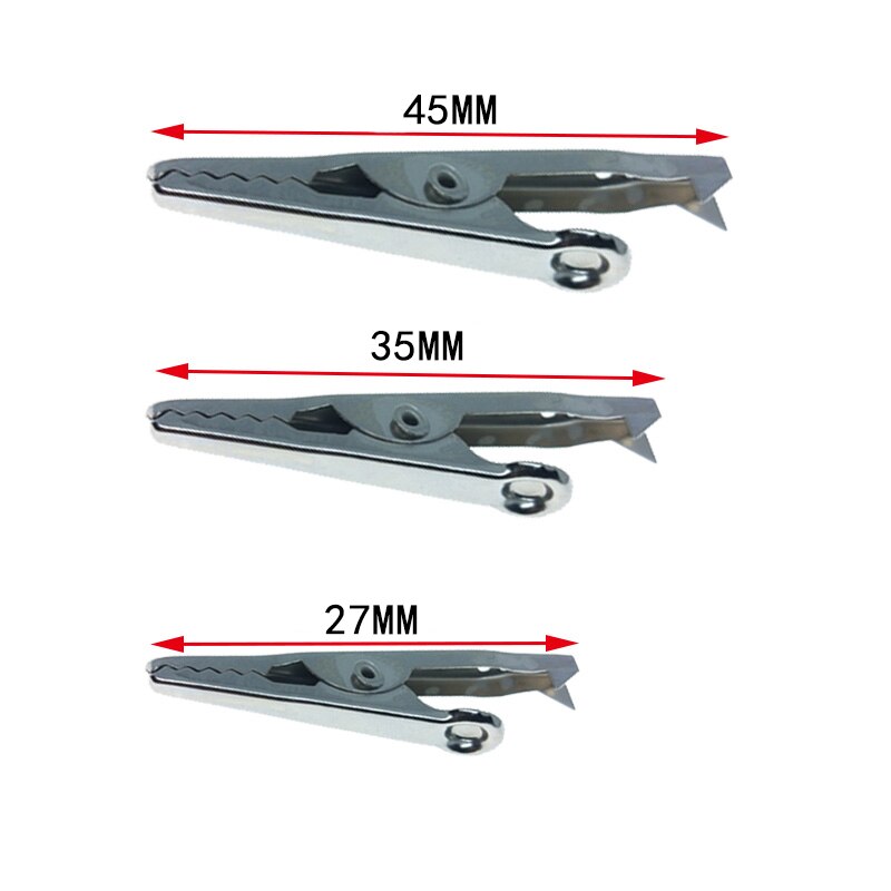 10pcs/lot Metal Alligator Clip Crocodile Electrical Clamp Testing Probe Meter Black Red with Plastic Boot Car Auto Battery