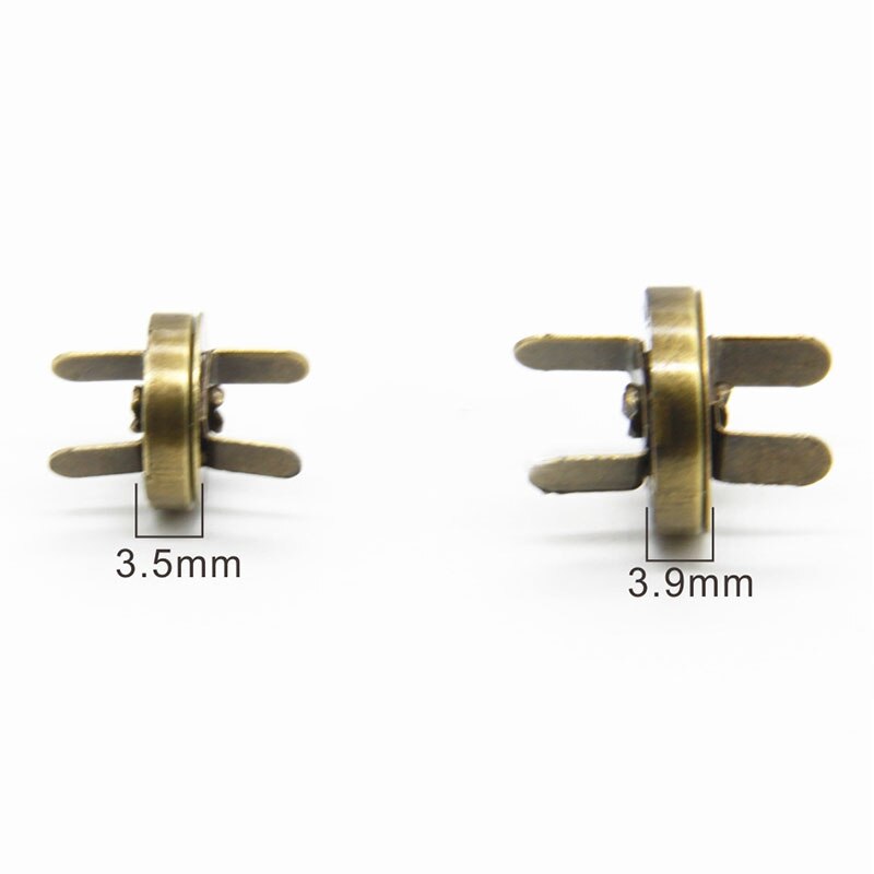 50 unids/lote bolsos prácticos magnético botones de Metal cierres a presión artesanía de botones de imán DIY accesorios 14/18mm