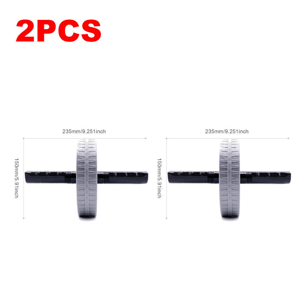 1-5 pces treino ab rolo sem ruído treinador abdominal antiderrapante rolo abdominal fortalecer equipamentos de exercício muscular para ginásio em casa: Preto