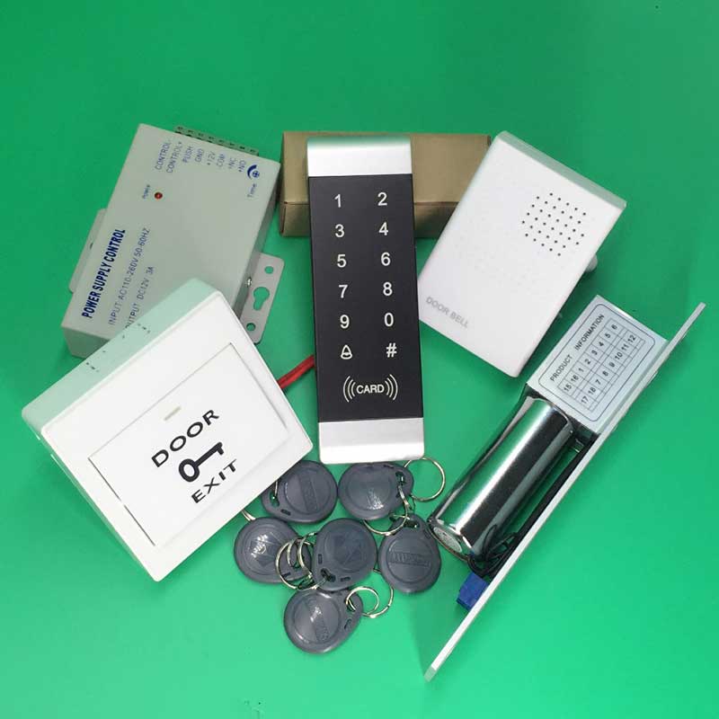 FRID Access Control Kit Electric Lock + Touch Keypad Door Security For Security System