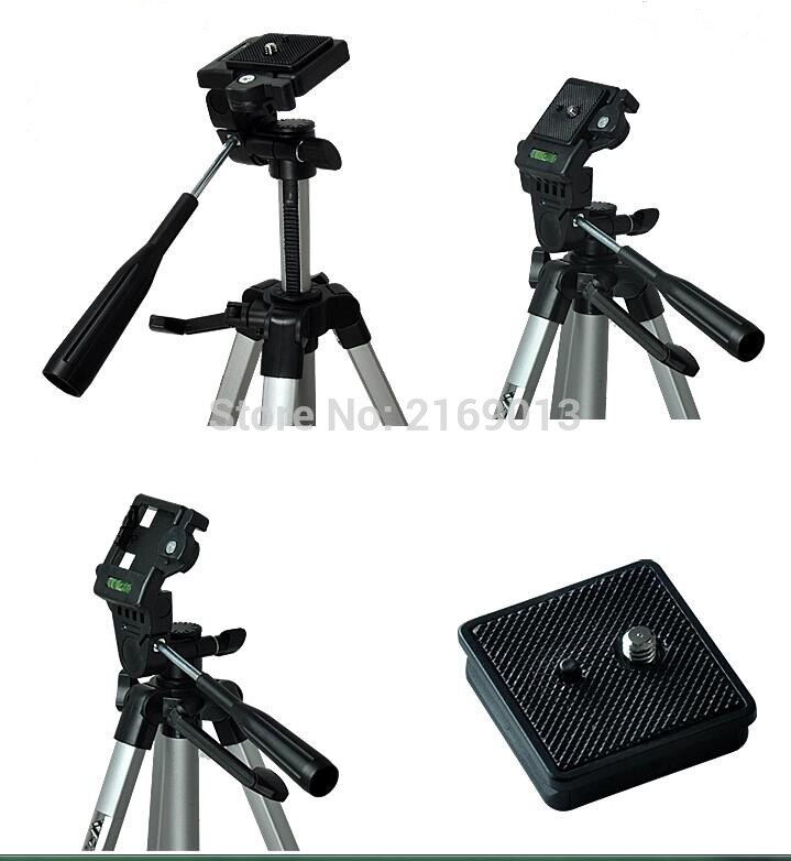 Weifeng-tripé com câmera de vídeo dv para celular, com prendedor para binóculos