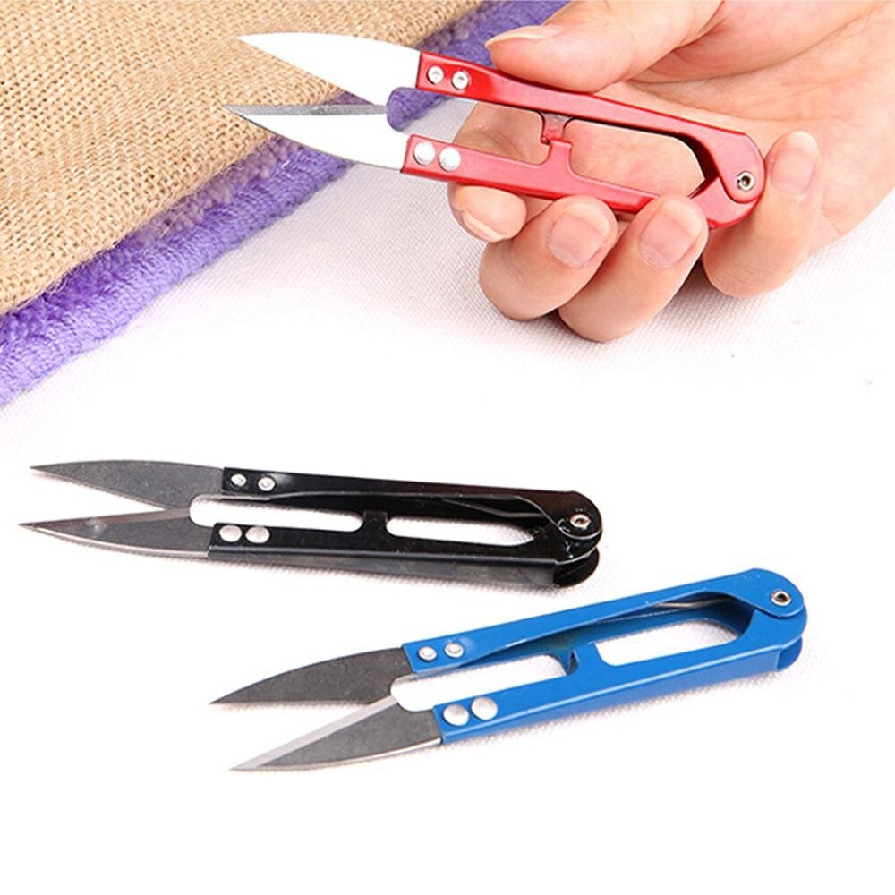 2PC U Shape Fishing Pliers Fishing Thread Beading Cutter Scissor Fishing Scissors Nipper Trimming Scissors Fishing Line Scissors