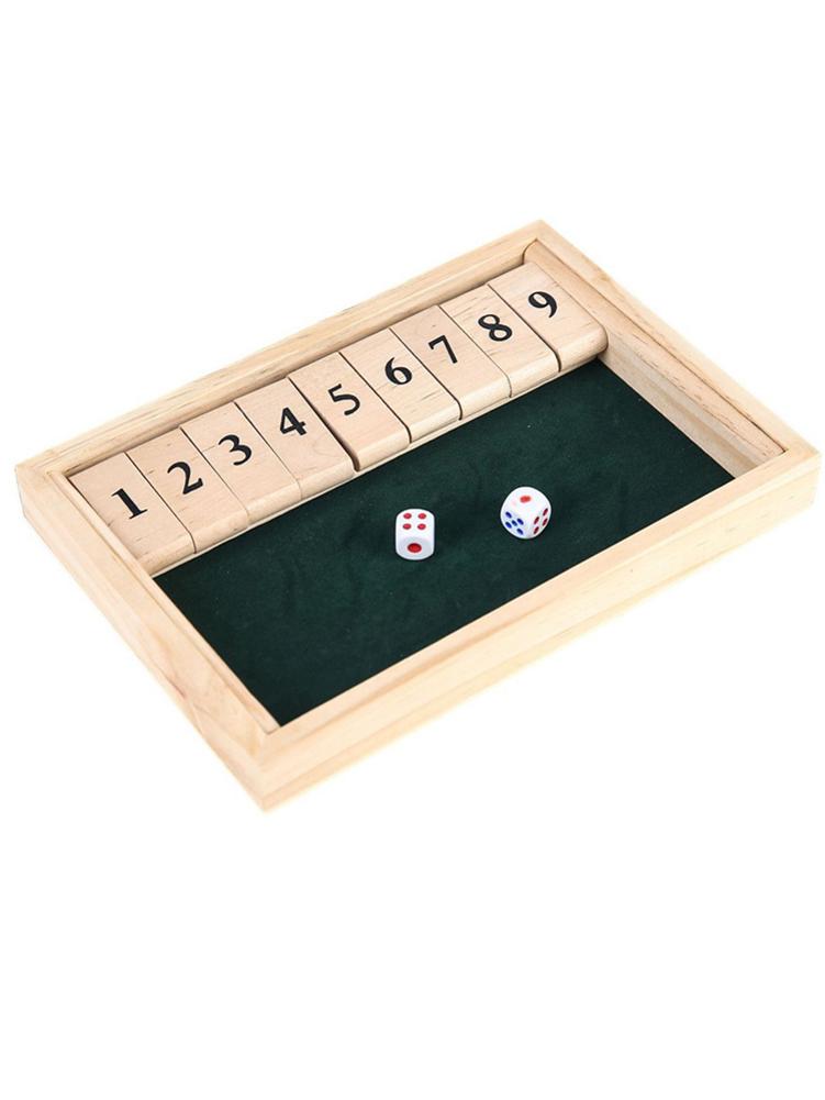 Classic Deluxe 9 numeri in legno chiudi la scatola dadi gioco da tavolo per bambini adulti Party Friends Club giochi da tavolo divertenti