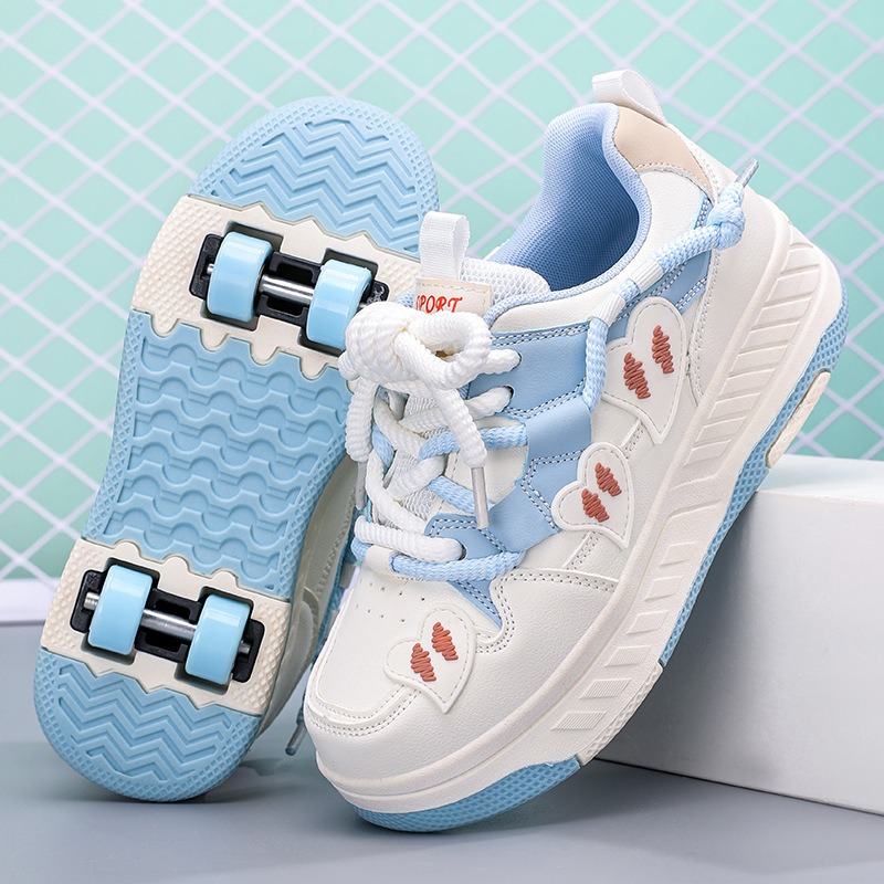 Rulleskøjtesko til børn, drenge og piger, sneakers med aftagelige hjul