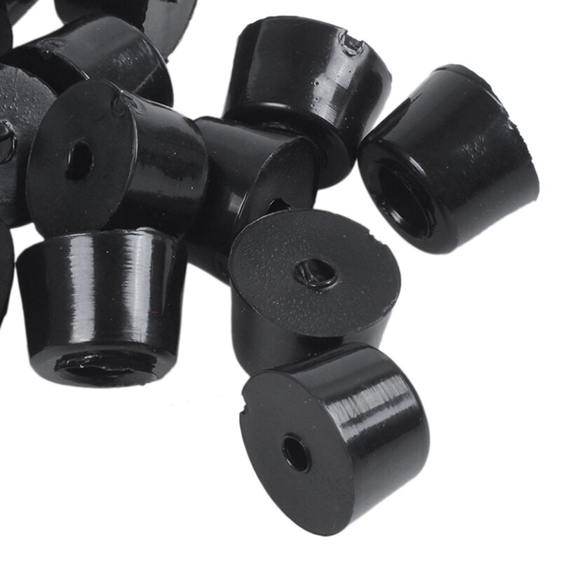 Rubberen trillingsdemper isolator voetplaat 20 stuks zwart