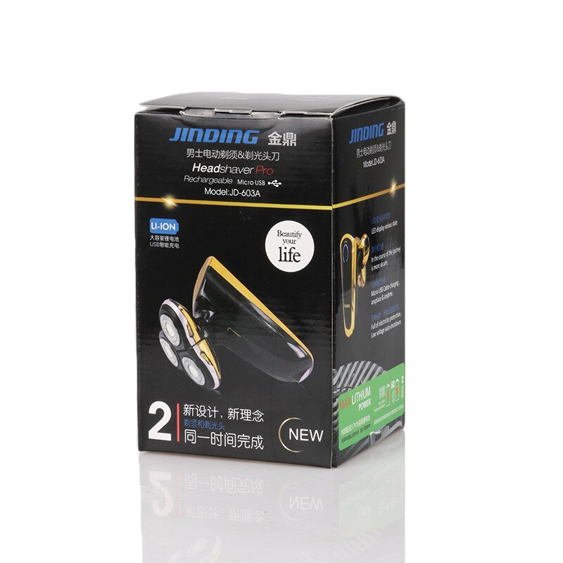 Multifuncional barbeador elétrico usb lavável 3d flutuante cabeça polonês 3 lâmina aparador de pêlos máquina barbear recarregável