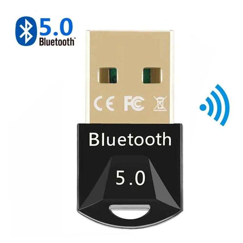 Adattatore Bluetooth per PC Usb Bluetooth 5.3 Dongle Ricevitore Bluetooth 5.0 per altoparlante topo Tastiera Trasmettitore Audio musicale: nero