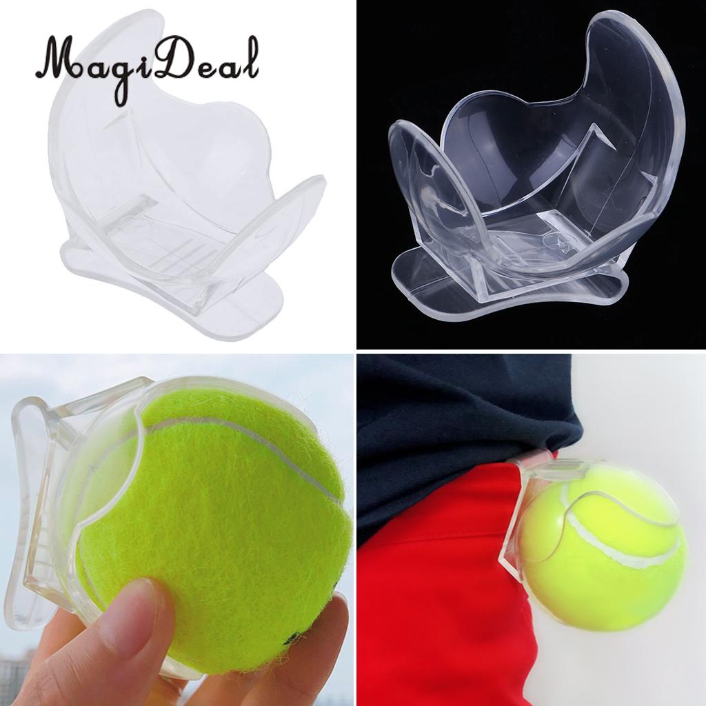 Pro Tennis Ball Holder Waist Clip Holding 1 Tennis Ball Player Training Equipment Accessories Transparent