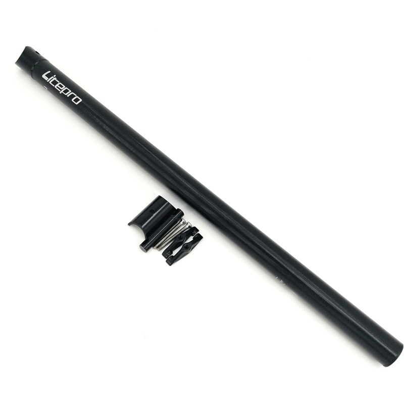 Litepro  a61 saddelpin 31.8mm *600mm 580mm brompton foldecykel sadelpind aluminiumslegering sadelrør sadelpinden: Sort 31.8mm
