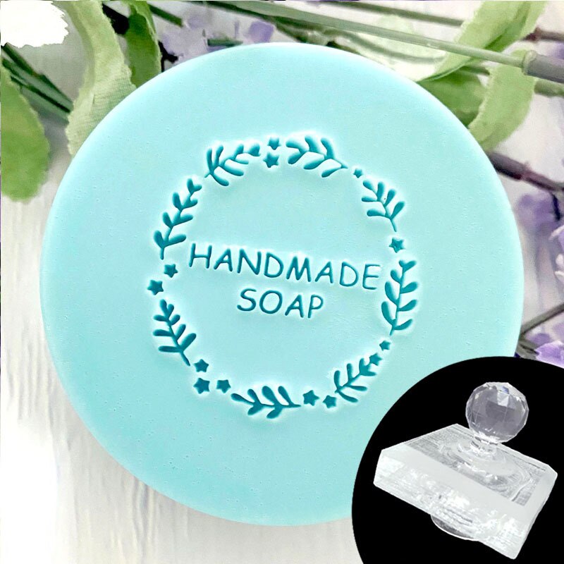 Plants HANDMADE SOAP Series Soap Stamp For Soap Making Stamp DIY Handmade Crafts Transparent Resin Seal:  Light Yellow