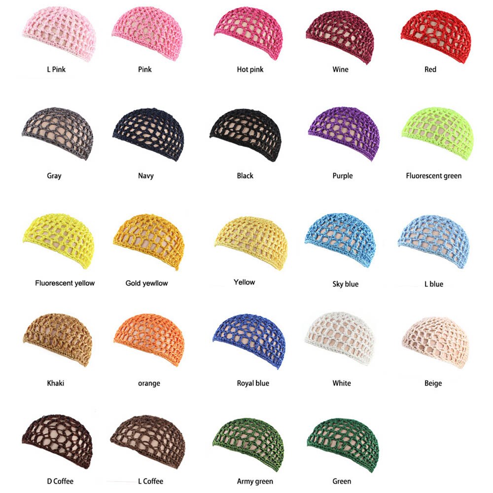 Chapeau de nuit pour femmes, bonnet de nuit, couleur unie, filet, , lot de 10 pièces