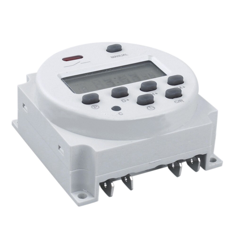 Timer  ac220v-240v 16a lcd digital programmerbar kontrol power timer tidskontakt måleværktøj  h8