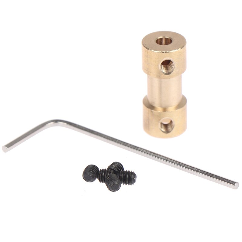2-6mm Brass Connecting Shaft Motor Drive Connector Rigid Coupling Coupler Sleeve
